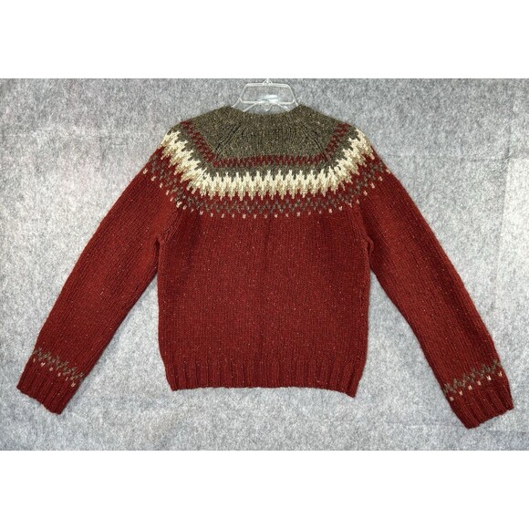 Abercrombie & Fitch Wool Blend Chunky Knit Sweater Women's Size L Red - Picture 2 of 6
